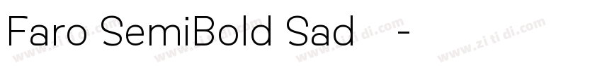 Faro SemiBold Sad下载字体转换